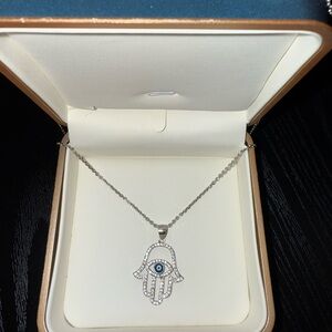 Silver Hamsa Necklace